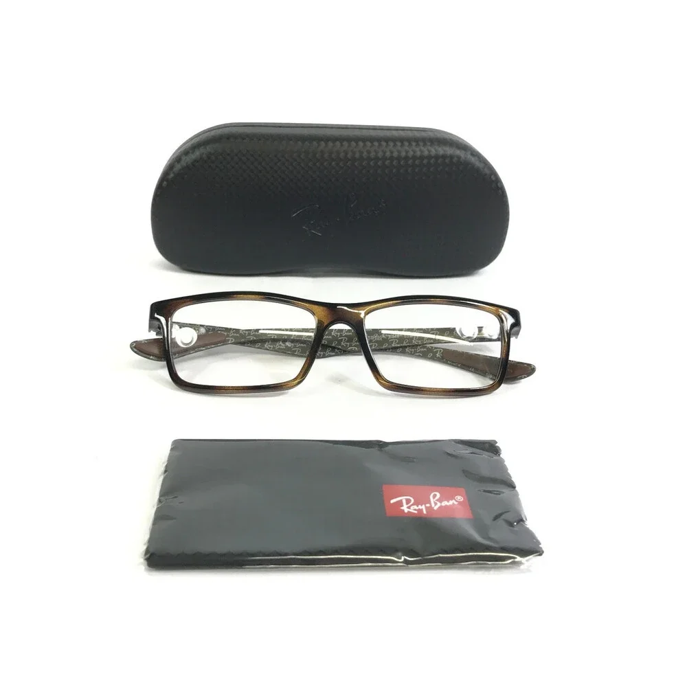 Ray-Ban Eyeglasses Frames RB8901 5846 Brown Tortoise Gray Carbon Fiber 53-17-145